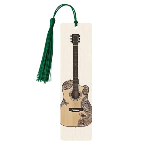 Gitarren-Lesezeichen Ornament, Holz-Lesezeichen mit Quaste, Lesezeichen für Buchliebhaber, Seitenmarkierungen, Lesegeschenke für Frauen und Männer, handgefertigtes Holz-Lesezeichen-Etikett Gitarren-Lesezeichen Ornament, Holz-Lesezeichen mit Quaste, Lesezeichen für Buchliebhaber, Seitenmarkierungen, Lesegeschenke für Frauen und Männer, handgefertigtes Holz-Lesezeichen-Etikett von BWLHJKE