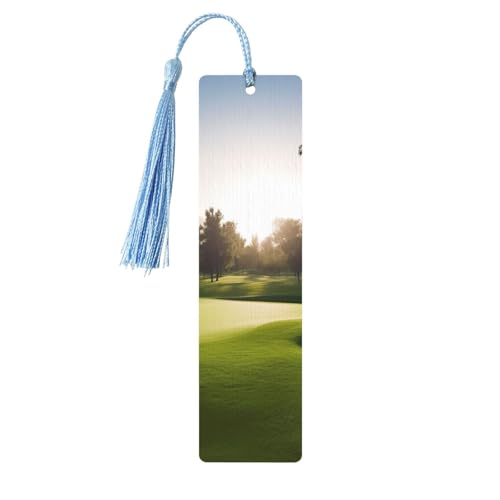 Golfplatz-Lesezeichen Ornament, Holz-Lesezeichen mit Quaste, Lesezeichen für Buchliebhaber, Seitenmarkierungen, Lesegeschenke für Frauen und Männer, handgefertigtes Holz-Lesezeichen-Etikett von BWLHJKE