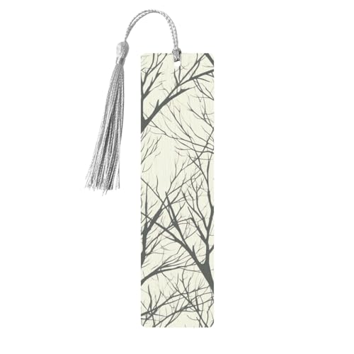Lesezeichen mit Baumzweig-Ornament, Holz-Lesezeichen mit Quaste, Lesezeichen für Buchliebhaber, Seitenmarkierungen, Lesegeschenke für Frauen und Männer, handgefertigtes Holz-Lesezeichen-Etikett von BWLHJKE