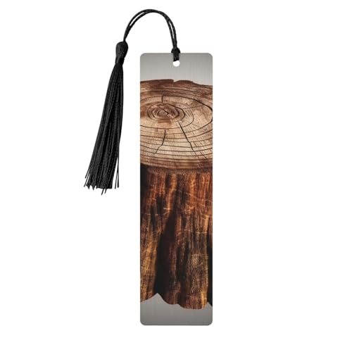 Lesezeichen mit Eichenbaum, Ornament, Holz-Lesezeichen mit Quaste, Lesezeichen für Buchliebhaber, Seitenmarkierungen, Lesegeschenke für Frauen und Männer, handgefertigtes Holz-Lesezeichen-Etikett von BWLHJKE