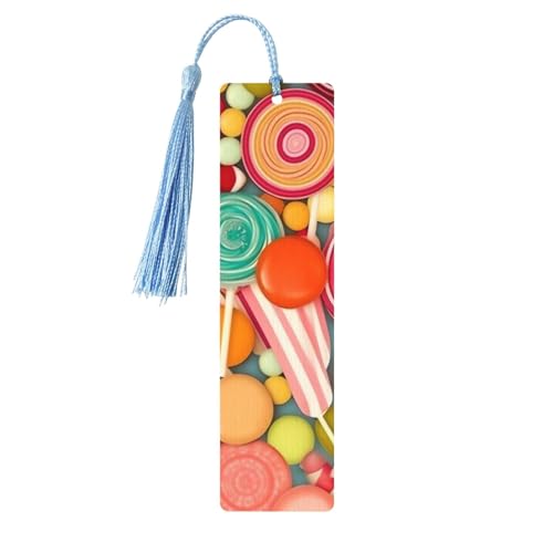 Lollipops Muster Lesezeichen Ornament Holz Lesezeichen mit Quaste Lesezeichen für Buchliebhaber Seitenmarkierungen Lesegeschenke für Frauen Männer Handgemachtes Holz Lesezeichen Tag Etikett Lollipops Muster Lesezeichen Ornament Holz Lesezeichen mit Quaste Lesezeichen für Buchliebhaber Seitenmarkierungen Lesegeschenke für Frauen Männer Handgemachtes Holz Lesezeichen Tag Etikett von BWLHJKE