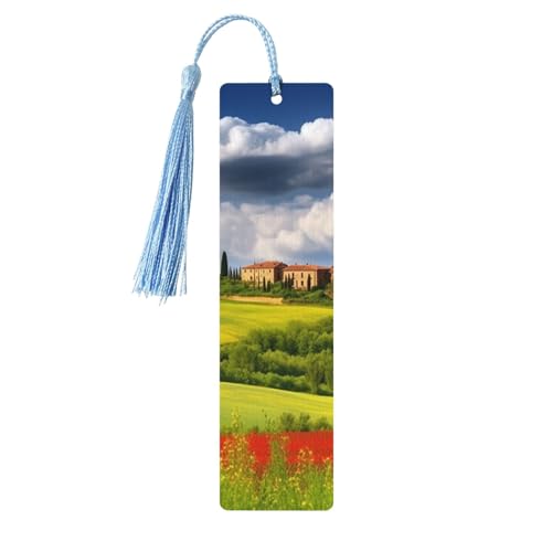 Tuscany Spring Lesezeichen Ornament, Holz Lesezeichen mit Quaste, Lesezeichen für Buchliebhaber, Seitenmarkierungen, Lesegeschenke für Frauen und Männer, handgefertigtes Holz-Lesezeichen-Etikett Tuscany Spring Lesezeichen Ornament, Holz Lesezeichen mit Quaste, Lesezeichen für Buchliebhaber, Seitenmarkierungen, Lesegeschenke für Frauen und Männer, handgefertigtes Holz-Lesezeichen-Etikett von BWLHJKE