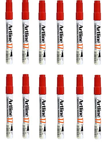 Artline EK-17 Industrie-Marker, Acrylfaser, 3,0 mm, Rot, 12 Stück Artline EK-17 Industrie-Marker, Acrylfaser, 3,0 mm, Rot, 12 Stück von BWR