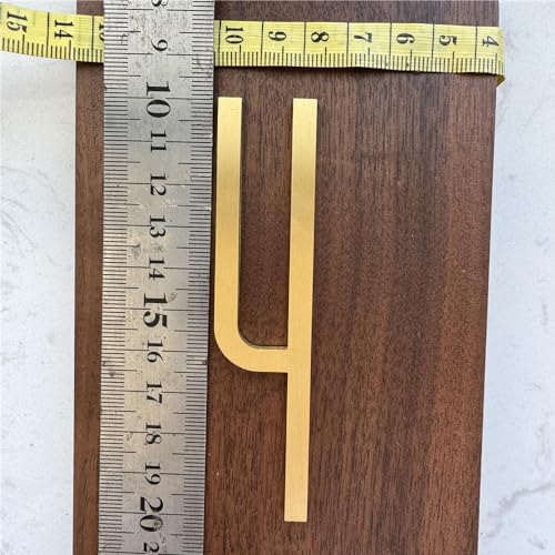 Selbstklebendes Wandtattoo aus massivem Messing, englische Buchstaben, Hausadresse, Zahlen, Goldbriefkasten, Zahlen, Shop, Studio, Name, DIY, Kombination, Hardware, Haus, Hotel, Tür, Name (Buchstabe von BWRMHME