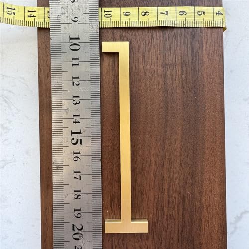 Selbstklebende englische Buchstaben aus massivem Messing, für Wanddekoration, Metall, Hausnummern, Briefkastennummern, Straße, Adressschilder, Zahlen, Hardware (Nummer 1), 9,9 cm von BWRMHME