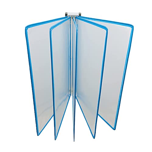 An der Wand montiertes Referenzsystem, 5 doppelseitige Paneele, an der Wand montierter Aktenhalter, A4-Ordner-Poster-Flipbook-Display, transparenter Seitendisplayständer aus PVC + Metall, L23 * H33 cm von BWUHDKS