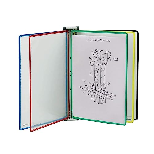 An der Wand montiertes Referenzsystem, A4-Ordner-Wand-Aktenhalter, mit 5 A4-Papiertaschen, for Speichern und Anzeigen von Dokumenten An der Wand montiertes Referenzsystem, A4-Ordner-Wand-Aktenhalter, mit 5 A4-Papiertaschen, for Speichern und Anzeigen von Dokumenten von BWUHDKS