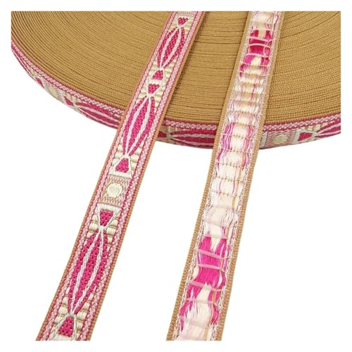 BWUHDKS Jacquard-Bandbesatz, Jacquard-Band, 3 Yards, 10–20 mm, mehrfarbig, for Heimwerker, Näharbeiten, Bastelarbeiten, Gürtel, Halsbänder (20 mm, 3 Yards, 02)(15mm 3yards 11) von BWUHDKS