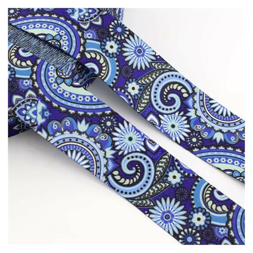 BWUHDKS Jacquard-Bandbesatz, Jacquard-Bandgurtband, 1 Yard 1,5 Zoll (38 mm), mehrfarbiger bestickter Stoff for DIY-Kleidertaschenzubehör (5)(14) von BWUHDKS