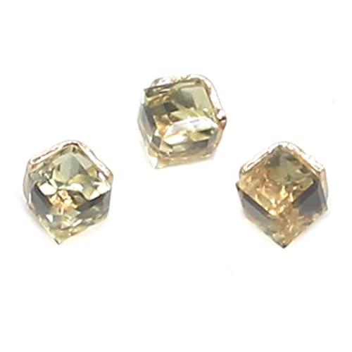 Kristalle, 6 Stück, kleine Strass-Glasknöpfe, Diamant-Juwelen, klare, quadratische Schaftknöpfe, Basteln for Mantel und Kleidung (rot)(Unique Colour) von BWUHDKS