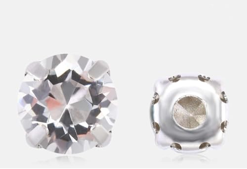 Kristalle, runde Strasssteine, Glas-Strasssteine ​​mit Kupferkrallen, Pointback-Kristallsteine, DIY-Aufnähsteine, Strasssteine ​​(rot)(Clear) von BWUHDKS