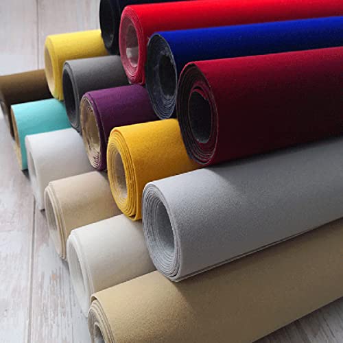 Selbstklebende Filzplatten for Basteln, Schubladenverkleidung, Mehrfarbig, 50 cm x 148 cm (7 Grau)(17 Apricot) von BWUHDKS