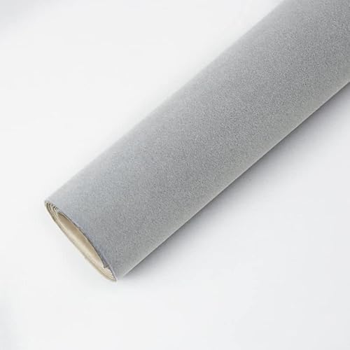 Selbstklebender Flockstoff, 50 cm x 148 cm (19,68 Zoll x 58,26 Zoll), 1,2 mm, mehrfarbig (blau)(4 Light Gray) von BWUHDKS