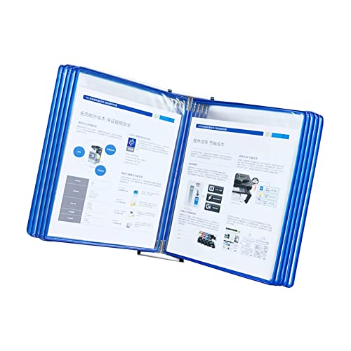 Wandmontiertes Referenzsystem, Wandmontiertes Referenzsystem, 10-Panel-Wandanzeigetafelsystem, Wandpult im A4-Format, Dokumentenorganisator, Beratung und Präsentation(Blue) von BWUHDKS