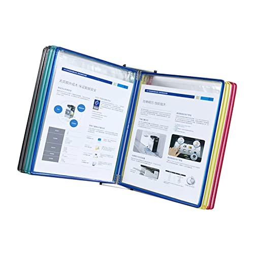 Wandmontiertes Referenzsystem, Wandmontiertes Referenzsystem, 10-Panel-Wandanzeigetafelsystem, Wandpult im A4-Format, Dokumentenorganisator, Beratung und Präsentation(Varicolored) von BWUHDKS