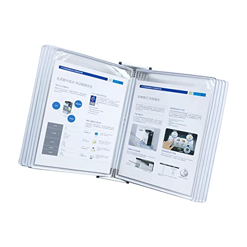 Wandmontiertes Referenzsystem, Wandmontiertes Referenzsystem, 10-Panel-Wandanzeigetafelsystem, Wandpult im A4-Format, Dokumentenorganisator, Beratung und Präsentation(White) von BWUHDKS