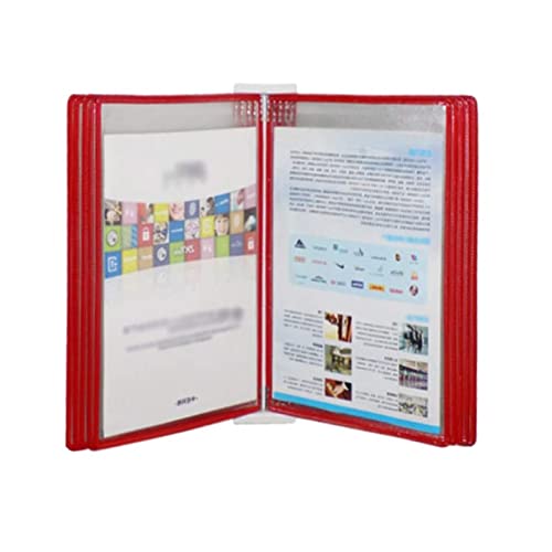 Wandmontiertes Referenzsystem, Wandmontiertes Referenzsystem, mit 10 Anzeigetaschen Wandmontiertes Referenzsystem, 20 Blatt Kapazität Universaltaschen, A4-Größe (Re(Red) von BWUHDKS