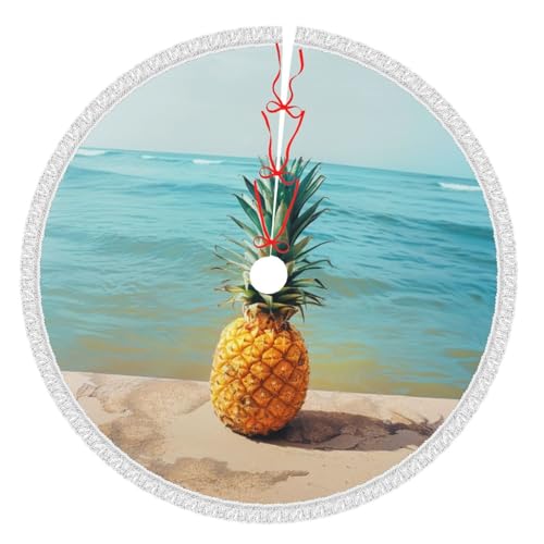 Ananas am Meer bedruckter Weihnachtsbaumrock mit Quaste, verdickte Weihnachtsbaummatte, Dekorationen, Röcke für Weihnachten, Urlaub, Party, Dekoration Ananas am Meer bedruckter Weihnachtsbaumrock mit Quaste, verdickte Weihnachtsbaummatte, Dekorationen, Röcke für Weihnachten, Urlaub, Party, Dekoration von BWWHCCTI