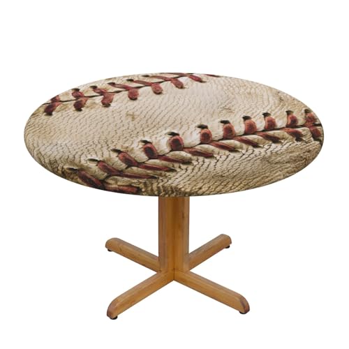 BWWHCCTI Baseball 1 bedruckte runde Tischdecke, wasserdicht, elastisch, dekorativ, Esstisch, Größe S BWWHCCTI Baseball 1 bedruckte runde Tischdecke, wasserdicht, elastisch, dekorativ, Esstisch, Größe S von BWWHCCTI