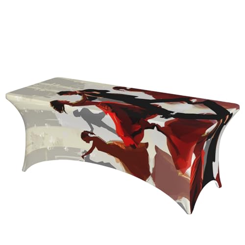 BWWHCCTI Bedruckte Tischdecke für Ballsaaltanz, elastische Kanten, waschbare Tischdecke für Hochzeiten, Messen, Partys, Küche, Esszimmer und Bankette BWWHCCTI Bedruckte Tischdecke für Ballsaaltanz, elastische Kanten, waschbare Tischdecke für Hochzeiten, Messen, Partys, Küche, Esszimmer und Bankette von BWWHCCTI