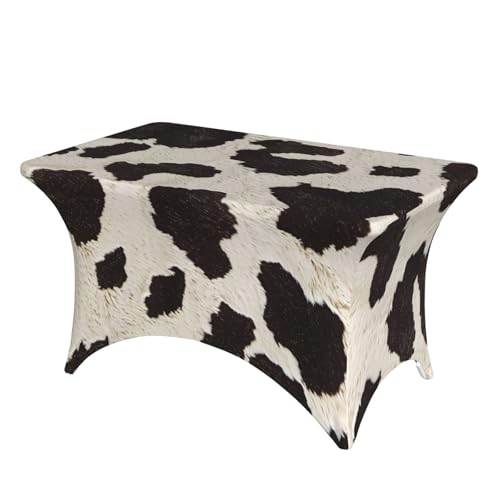BWWHCCTI Bedruckte Tischdecke mit Kuhfell-Druck, elastische Kanten, waschbare Tischdecke für Hochzeiten, Messen, Partys, Küche, Esszimmer und Bankette BWWHCCTI Bedruckte Tischdecke mit Kuhfell-Druck, elastische Kanten, waschbare Tischdecke für Hochzeiten, Messen, Partys, Küche, Esszimmer und Bankette von BWWHCCTI