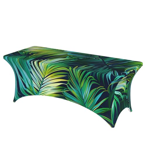 BWWHCCTI Bedruckte Tischdecke mit tropischen Palmenblättern, elastische Kanten, waschbare Tischdecke für Hochzeiten, Messen, Partys, Küche, Esszimmer und Bankette BWWHCCTI Bedruckte Tischdecke mit tropischen Palmenblättern, elastische Kanten, waschbare Tischdecke für Hochzeiten, Messen, Partys, Küche, Esszimmer und Bankette von BWWHCCTI