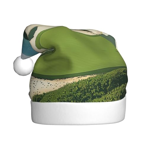 BWWHCCTI Bedruckte Weihnachtsmütze für Erwachsene, Männer, Frauen, lustige Plüsch-Weihnachtsmannmütze, Weihnachten, Urlaub, Partyhut BWWHCCTI Bedruckte Weihnachtsmütze für Erwachsene, Männer, Frauen, lustige Plüsch-Weihnachtsmannmütze, Weihnachten, Urlaub, Partyhut von BWWHCCTI