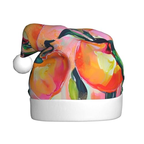 BWWHCCTI Bunte Weihnachtsmütze für Erwachsene, Männer und Frauen, lustige Plüsch-Weihnachtsmannmütze, Weihnachtsmannmütze, Weihnachtsfeier-Mütze von BWWHCCTI