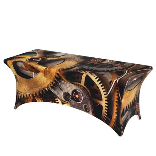 BWWHCCTI Coole Steampunk-Tischdecke, bedruckt, elastische Kanten, waschbare Tischdecke für Hochzeiten, Messen, Partys, Küche, Esszimmer und Bankette BWWHCCTI Coole Steampunk-Tischdecke, bedruckt, elastische Kanten, waschbare Tischdecke für Hochzeiten, Messen, Partys, Küche, Esszimmer und Bankette von BWWHCCTI