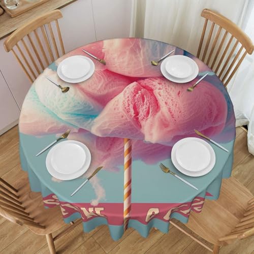 BWWHCCTI Cotton Candy bedruckte runde Tischdecke, 152,4 cm, waschbar, mit Spitze, Polyester-Tischdecke für Küche, Buffet, Urlaub, Party, Hochzeitsbankett BWWHCCTI Cotton Candy bedruckte runde Tischdecke, 152,4 cm, waschbar, mit Spitze, Polyester-Tischdecke für Küche, Buffet, Urlaub, Party, Hochzeitsbankett von BWWHCCTI