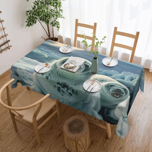 BWWHCCTI Harfen-Siegel-Malerei, Tapete, bedruckt, rechteckig, 137 x 183 cm, waschbar, dekorative Tischdecke mit Spitze, Polyester, Tischdecke für Küche, Buffet, Urlaub, Party, Hochzeitsbankett BWWHCCTI Harfen-Siegel-Malerei, Tapete, bedruckt, rechteckig, 137 x 183 cm, waschbar, dekorative Tischdecke mit Spitze, Polyester, Tischdecke für Küche, Buffet, Urlaub, Party, Hochzeitsbankett von BWWHCCTI