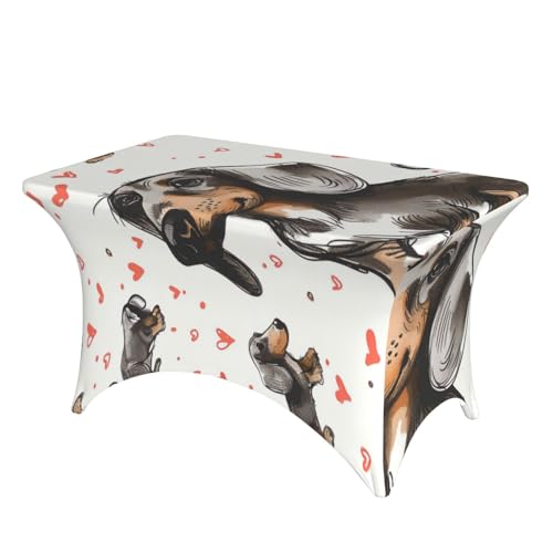 BWWHCCTI I Love My Dog Dackel bedruckte Tischdecke, 122 cm, elastische Kanten, waschbare Tischdecke für Hochzeiten, Messen, Partys, Küche, Essen und Bankette BWWHCCTI I Love My Dog Dackel bedruckte Tischdecke, 122 cm, elastische Kanten, waschbare Tischdecke für Hochzeiten, Messen, Partys, Küche, Essen und Bankette von BWWHCCTI