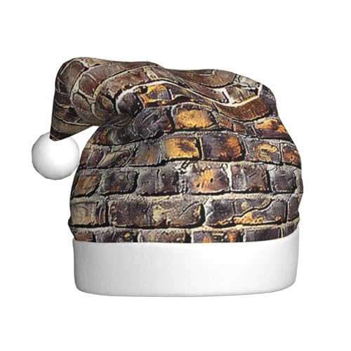BWWHCCTI Industrielle Ziegelmauer-Hintergrund, bedruckte Weihnachtsmütze für Erwachsene, Männer, Frauen, lustige Plüsch-Weihnachtsmannmütze, Weihnachten, Urlaub, Partyhut BWWHCCTI Industrielle Ziegelmauer-Hintergrund, bedruckte Weihnachtsmütze für Erwachsene, Männer, Frauen, lustige Plüsch-Weihnachtsmannmütze, Weihnachten, Urlaub, Partyhut von BWWHCCTI