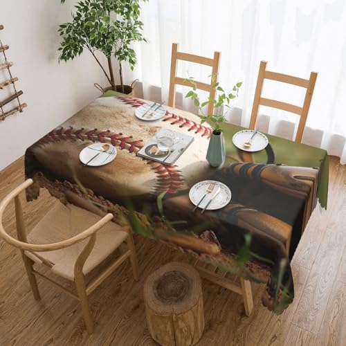 BWWHCCTI Rechteckige Tischdecke mit Baseball-Motiv, 137 x 183 cm, waschbar, mit Spitze, Polyester, Tischdecke für Küche, Buffet, Urlaub, Party, Hochzeitsbankett BWWHCCTI Rechteckige Tischdecke mit Baseball-Motiv, 137 x 183 cm, waschbar, mit Spitze, Polyester, Tischdecke für Küche, Buffet, Urlaub, Party, Hochzeitsbankett von BWWHCCTI
