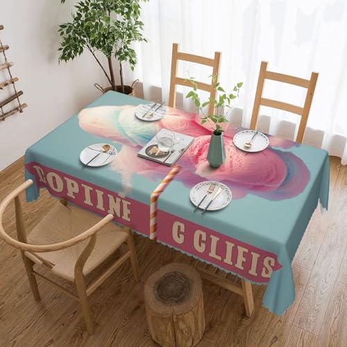 BWWHCCTI Rechteckige Tischdecke mit Zuckerwatte-Motiv, bedruckt, 137 x 183 cm, waschbar, mit Spitze, Polyester-Tischdecke für Küche, Buffet, Urlaub, Party, Hochzeitsbankett BWWHCCTI Rechteckige Tischdecke mit Zuckerwatte-Motiv, bedruckt, 137 x 183 cm, waschbar, mit Spitze, Polyester-Tischdecke für Küche, Buffet, Urlaub, Party, Hochzeitsbankett von BWWHCCTI