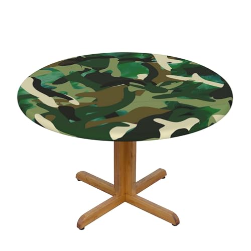 BWWHCCTI Runde Tischdecke, abstrakt, Camouflage, wasserdicht, elastisch, dekorativ, Esstisch, Größe S BWWHCCTI Runde Tischdecke, abstrakt, Camouflage, wasserdicht, elastisch, dekorativ, Esstisch, Größe S von BWWHCCTI