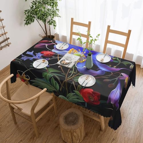 BWWHCCTI Schöne Blumen 1 bedruckte rechteckige Tischdecke, 137,2 x 183,9 cm, waschbar, mit Spitze, Polyester-Tischdecke für Küche, Buffet, Urlaub, Party, Hochzeitsbankett BWWHCCTI Schöne Blumen 1 bedruckte rechteckige Tischdecke, 137,2 x 183,9 cm, waschbar, mit Spitze, Polyester-Tischdecke für Küche, Buffet, Urlaub, Party, Hochzeitsbankett von BWWHCCTI