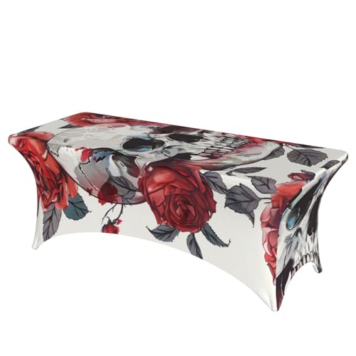 BWWHCCTI Tischdecke mit Blumenmuster, bedruckt, elastische Kanten, waschbare Tischdecke für Hochzeiten, Messen, Partys, Küche, Esszimmer und Bankette BWWHCCTI Tischdecke mit Blumenmuster, bedruckt, elastische Kanten, waschbare Tischdecke für Hochzeiten, Messen, Partys, Küche, Esszimmer und Bankette von BWWHCCTI