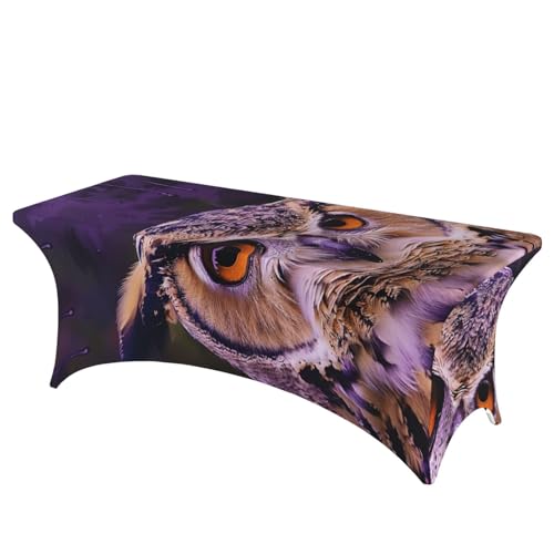 BWWHCCTI Tischdecke mit Eulen-Druck, elastische Kanten, waschbare Tischdecke für Hochzeiten, Messen, Partys, Küche, Esszimmer und Bankette BWWHCCTI Tischdecke mit Eulen-Druck, elastische Kanten, waschbare Tischdecke für Hochzeiten, Messen, Partys, Küche, Esszimmer und Bankette von BWWHCCTI