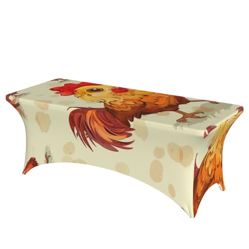 BWWHCCTI Tischdecke mit Hühnerküken-Motiv, elastische Kanten, waschbare Tischdecke für Hochzeiten, Messen, Partys, Küche, Esszimmer und Bankette BWWHCCTI Tischdecke mit Hühnerküken-Motiv, elastische Kanten, waschbare Tischdecke für Hochzeiten, Messen, Partys, Küche, Esszimmer und Bankette von BWWHCCTI