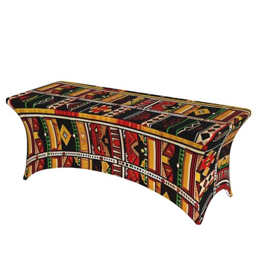 BWWHCCTI Tischdecke mit afrikanischem Ethno-Muster, bedruckt, elastische Kanten, waschbare Tischdecke für Hochzeiten, Messen, Partys, Küche, Esszimmer und Bankette BWWHCCTI Tischdecke mit afrikanischem Ethno-Muster, bedruckt, elastische Kanten, waschbare Tischdecke für Hochzeiten, Messen, Partys, Küche, Esszimmer und Bankette von BWWHCCTI