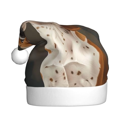 BWWHCCTI Weihnachtsmütze mit Beagle-Motiv, bedruckt, für Erwachsene, Männer, Frauen, lustige Plüsch-Weihnachtsmannmütze, Weihnachten, Urlaub, Party Hut BWWHCCTI Weihnachtsmütze mit Beagle-Motiv, bedruckt, für Erwachsene, Männer, Frauen, lustige Plüsch-Weihnachtsmannmütze, Weihnachten, Urlaub, Party Hut von BWWHCCTI