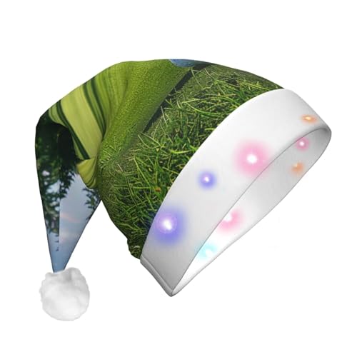 BWWHCCTI Weihnachtsmütze mit Golfplatz-Motiv, bedruckt, LED-Weihnachtsmütze für Erwachsene, Männer, Frauen, lustiger Plüsch, beleuchtet, Weihnachtsmannmütze, Urlaubsparty-Hut BWWHCCTI Weihnachtsmütze mit Golfplatz-Motiv, bedruckt, LED-Weihnachtsmütze für Erwachsene, Männer, Frauen, lustiger Plüsch, beleuchtet, Weihnachtsmannmütze, Urlaubsparty-Hut von BWWHCCTI