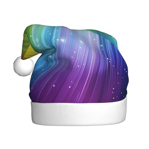 BWWHCCTI Weihnachtsmütze mit Regenbogen-Motiv, bunt gestreift, für Erwachsene und Frauen, lustige Plüsch-Weihnachtsmannmütze, Weihnachten, Urlaub, Partyhut BWWHCCTI Weihnachtsmütze mit Regenbogen-Motiv, bunt gestreift, für Erwachsene und Frauen, lustige Plüsch-Weihnachtsmannmütze, Weihnachten, Urlaub, Partyhut von BWWHCCTI