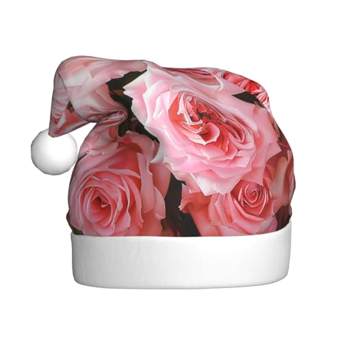 BWWHCCTI Weihnachtsmütze mit frischen Rosen für Erwachsene, Männer, Frauen, lustige Plüsch-Weihnachtsmannmütze, Weihnachten, Urlaub, Party Hut BWWHCCTI Weihnachtsmütze mit frischen Rosen für Erwachsene, Männer, Frauen, lustige Plüsch-Weihnachtsmannmütze, Weihnachten, Urlaub, Party Hut von BWWHCCTI