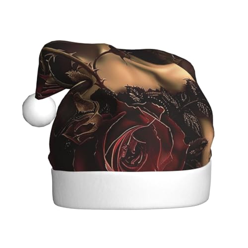BWWHCCTI Weihnachtsmütze mit gotischem Rosenmädchen, bedruckt, für Erwachsene, Männer, Frauen, lustiger Plüsch, Weihnachtsmannmütze, Weihnachten, Urlaub, Party Hut BWWHCCTI Weihnachtsmütze mit gotischem Rosenmädchen, bedruckt, für Erwachsene, Männer, Frauen, lustiger Plüsch, Weihnachtsmannmütze, Weihnachten, Urlaub, Party Hut von BWWHCCTI