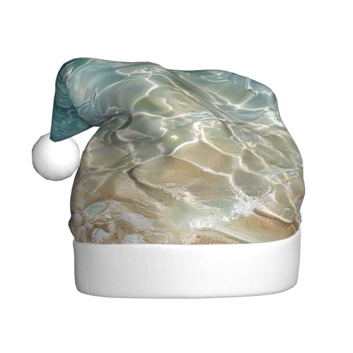 BWWHCCTI Weihnachtsmütze mit klarem Meerwasser bedruckt, für Erwachsene, Männer, Frauen, lustige Plüsch-Weihnachtsmannmütze, Weihnachten, Urlaub, Partyhut BWWHCCTI Weihnachtsmütze mit klarem Meerwasser bedruckt, für Erwachsene, Männer, Frauen, lustige Plüsch-Weihnachtsmannmütze, Weihnachten, Urlaub, Partyhut von BWWHCCTI