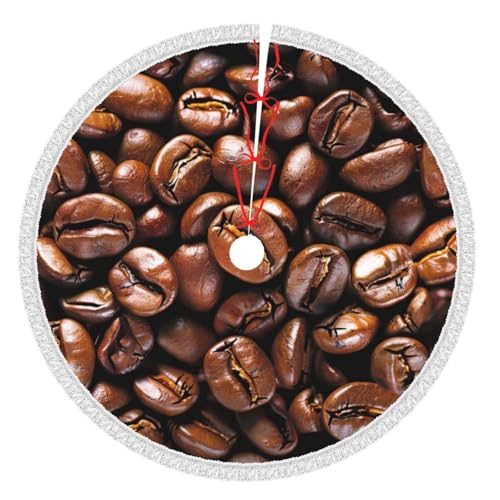 Lustige geröstete Kaffeebohnen, bedruckt, 91,4 cm, Weihnachtsbaumrock mit Quaste, verdickte Weihnachtsbaummatte, Dekorationen, Röcke für Weihnachten, Urlaub, Party-Dekoration Lustige geröstete Kaffeebohnen, bedruckt, 91,4 cm, Weihnachtsbaumrock mit Quaste, verdickte Weihnachtsbaummatte, Dekorationen, Röcke für Weihnachten, Urlaub, Party-Dekoration von BWWHCCTI