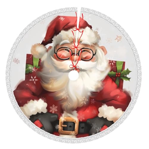 Niedlicher Weihnachtsmann bedruckter 91,4 cm Weihnachtsbaumrock mit Quaste, verdickte Weihnachtsbaummatte, Dekorationen, Röcke für Weihnachten, Urlaub, Party-Dekoration Niedlicher Weihnachtsmann bedruckter 91,4 cm Weihnachtsbaumrock mit Quaste, verdickte Weihnachtsbaummatte, Dekorationen, Röcke für Weihnachten, Urlaub, Party-Dekoration von BWWHCCTI