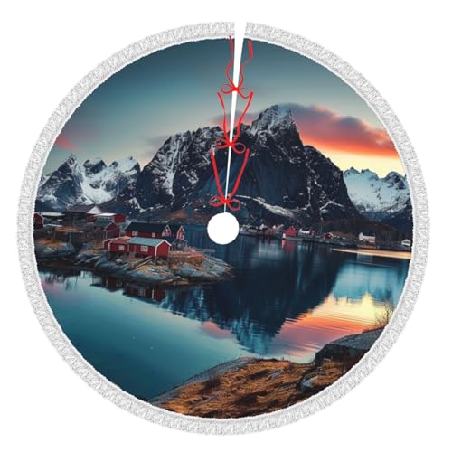 Norwegen Islands bedruckter Weihnachtsbaumrock mit Quaste, verdickte Weihnachtsbaummatte, Dekorationen, Röcke für Weihnachten, Urlaub, Party, Dekoration Norwegen Islands bedruckter Weihnachtsbaumrock mit Quaste, verdickte Weihnachtsbaummatte, Dekorationen, Röcke für Weihnachten, Urlaub, Party, Dekoration von BWWHCCTI